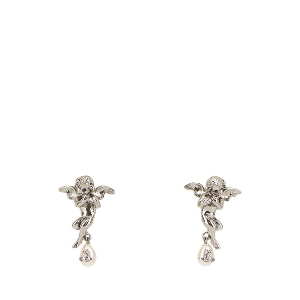 Vivienne Westwood Women Silver Metal Putti Earrings
